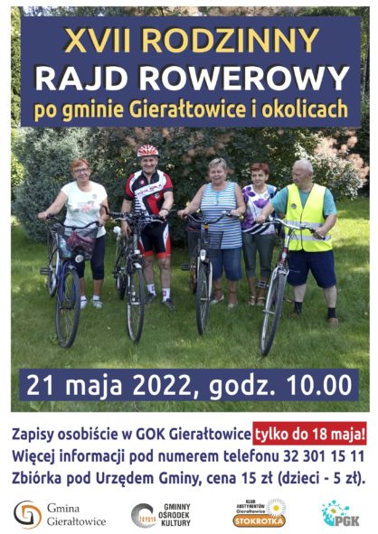 plakat rajdu rowerowego 21 maja