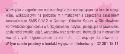 Ograniczenie dziaalnoci Gminnego Orodka Kultury