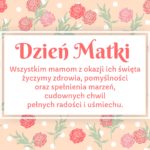 plakat z życzeniami z okazji Dnia Mamy