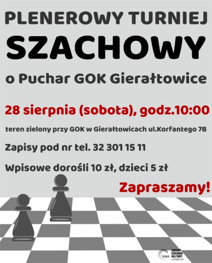 ogoszenie o turnieju szachowym