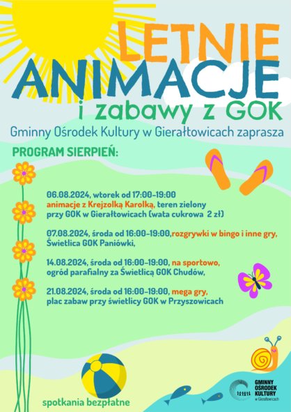 Letnie animacje i zabawy z GOK