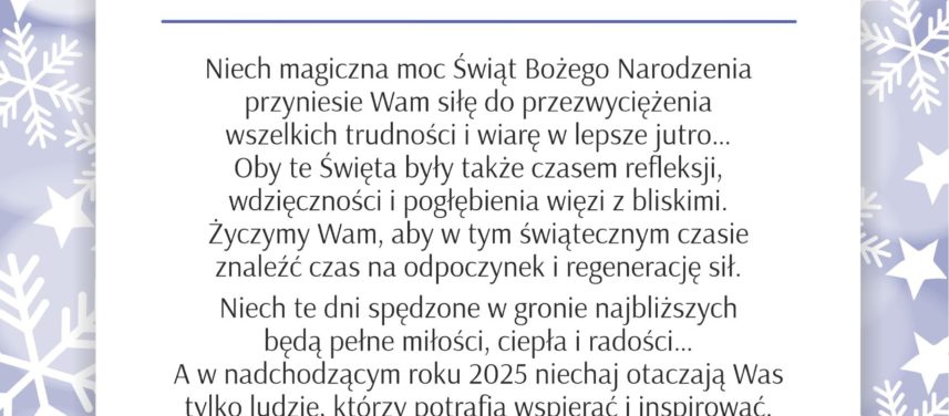 Jest taki dzie bardzo ciepy cho grudniowy Najlepsze yczenia witeczne od Dyrektora oraz pracownikw GOK w Gieratowicach