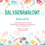 Bal karnawałowy dla dzieci od 6 lat, 7 lutego, godz. 17:30-20:00, Świetlica GOK Paniówki, zapisy pod nr tel. 32 30 11 511, koszt 40 zł dziecko