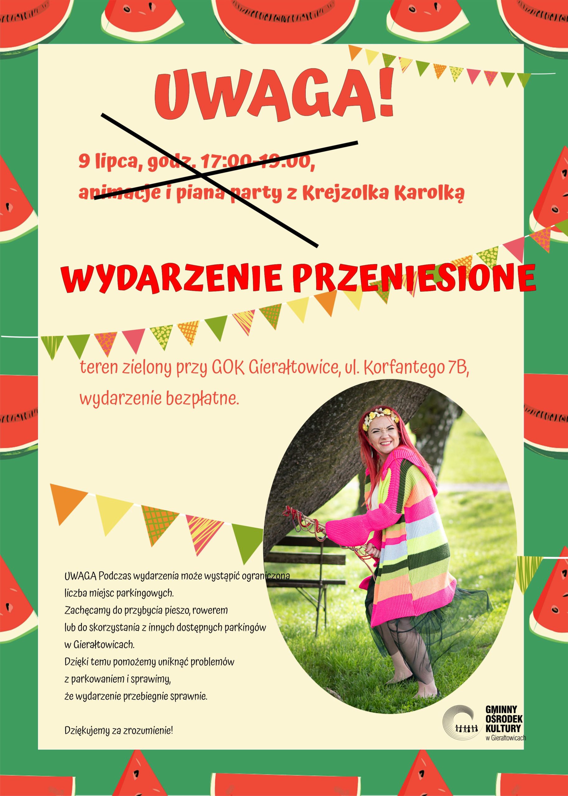 Zmiana terminu Wydarzenia - Piana Party