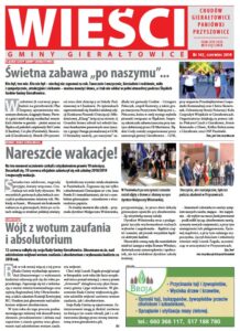 Pierwsza strona gazety Wieści Gminy Gierałtowice