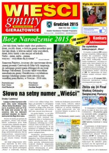 Pierwsza strona gazety Wieści Gminy Gierałtowice