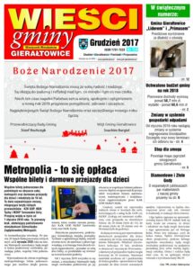 Pierwsza strona gazety Wieści Gminy Gierałtowice