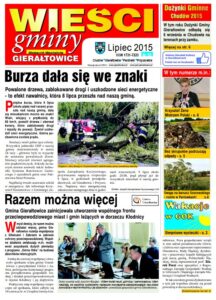 Pierwsza strona gazety Wieści Gminy Gierałtowice