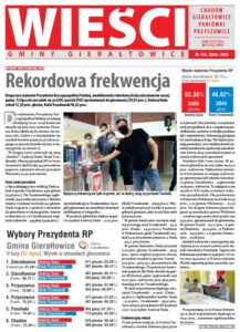 Pierwsza strona gazety wieści Gminy Gierałtowice
