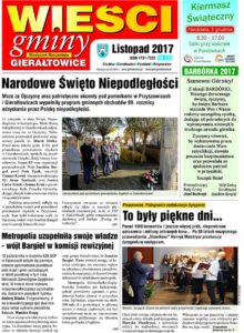 Pierwsza strona gazety Wieści Gminy Gierałtowice