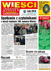 Pierwsza strona gazety Wieści Gminy Gierałtowice
