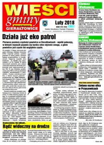 Pierwsza strona gazety Wieści Gminy Gierałtowice