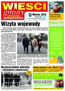 Pierwsza strona gazety Wieści Gminy Gierałtowice