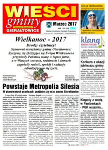 Pierwsza strona gazety Wieści Gminy Gierałtowice