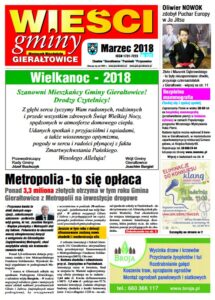 Pierwsza strona gazety Wieści Gminy Gierałtowice