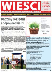 Pierwsza strona Gazety Wieści Gminy Gierałtowice