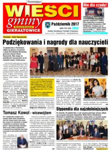 Pierwsza strona gazety Wieści Gminy Gierałtowice