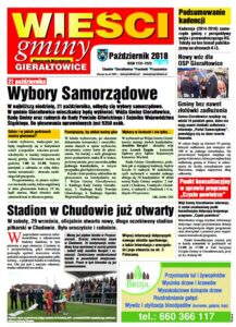 Pierwsza strona gazety Wieści Gminy Gierałtowice