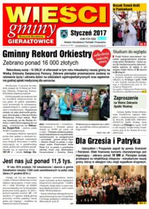 Pierwsza strona gazety Wieści Gminy Gierałtowice