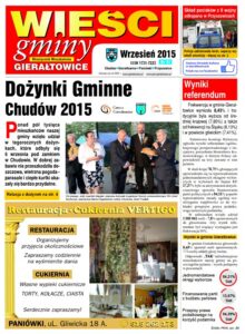 Pierwsza strona gazety Wieści Gminy Gierałtowice
